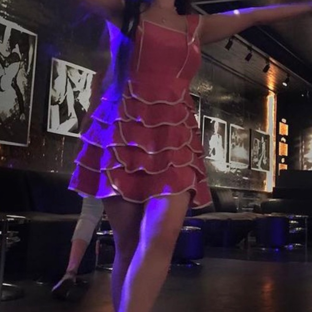 Vintage forever 21 pink ruffle babydoll dress
